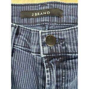 J Brand Ruby Jeans Women 27 Pinstripe Dark Wash High Rise Skinny Cigarette Denim